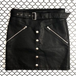Asos Edgy faux leather mini skirt